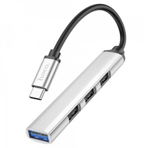 Хаб USB Hoco HB26 4 in 1 adapter(Type-C to USB3.0+USB2.0*3)