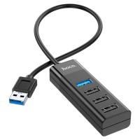 Хаб USB Hoco HB25 Easy mix 4-in-1 converter(USB to USB3.0+USB2.0*3)