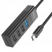 Хаб USB Hoco HB25 Easy mix 4-in-1 converter(Type-C to USB3.0+USB2.0*3)
