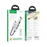 Хаб USB Hoco HB26 4 in 1 adapter(USB to USB3.0+USB2.0*3)