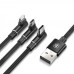 Кабель Baseus MVP 3-in-1 USB to Micro / Lightning / Type-C 3.5A 1.2m CAMLT-WZ