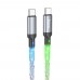 Кабель USB Hoco U112 Shine 60W ype-C to Type-C LED