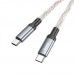 Кабель USB Hoco U112 Shine 60W ype-C to Type-C LED