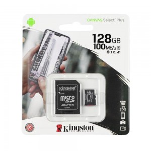 Карта Пам'яті Kingston Canvas Select Plus microSDXC (UHS-1) 128gb 10 Class & Adapter