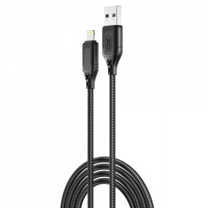 Кабель USB XO NB235 Zebra series Braided 2.4A Lightning