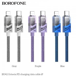 Кабель USB Borofone BU42 Octavia PD27W Type-C to Lightning 1.2m