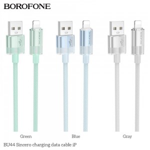 Кабель USB Borofone BU44 Sincero Lightning 2.4A 1.2m