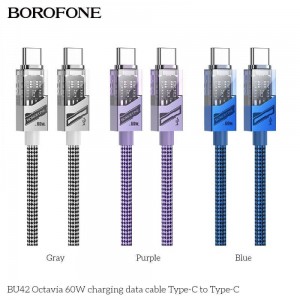 Кабель USB Borofone BU42 Octavia 60W Type-C to Type-C 1.2m