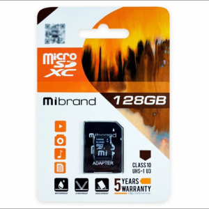 Карта Пам'яті Mibrand MicroSDXC 128gb UHS-1 U3 10 Class