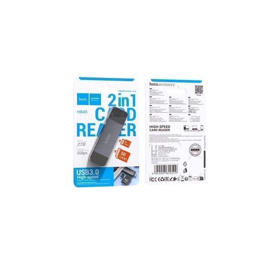 Кардрідер Hoco HB45 Spirit 2-in-1 USB/Type-C 3.0 М'ята упаковка