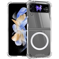 Чохол TPU Clear Case with MagSafe для Samsung Flip 4 (F721)