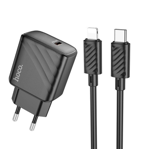 Мережевий Зарядний Пристрій Hoco CS22A 1USB-C PD/QC 30W+Type-C to Lightning