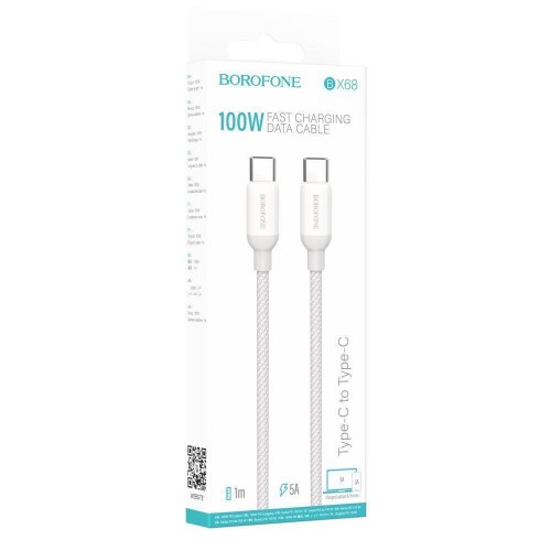 Кабель USB Borofone BX68 100W (20V5A) Type-C to Type-C М'ята упаковка