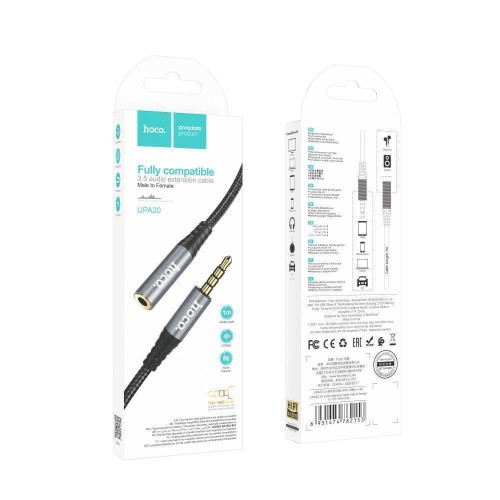 Кабель Aux Hoco UPA20 3.5 audio extension cable М'ята упаковка