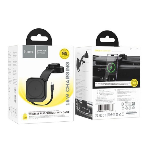 Автотримач Hoco HW24 Magnetic Wireless 15W