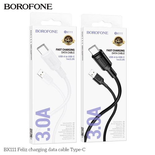 Кабель USB Borofone BX111 Type-C 3A М'ята упаковка