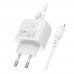 Мережевий Зарядний Пристрій Borofone BAS43A 1USB-C PD/QC 20W+Type-C to Lightning