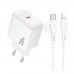 Мережевий Зарядний Пристрій Borofone BAS43A 1USB-C PD/QC 20W+Type-C to Lightning