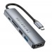 Хаб USB Borofone DH15 6-в-1 Type-C to HDMI+PD+USB3.0+USB2.0+SD+TF(L=0.15M)