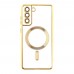 Чохол TPU Metallic Full Camera with Magsafe для Samsung Galaxy S21 FE (G990) М'ята упаковка Чохол TPU Metallic Full Camera with Magsafe для Samsung Galaxy S21 FE (G990) М'ята упаковка