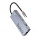 Хаб USB Hoco HB52 Type-C 8-in-1 (HDTV+RJ45-100Mbps+SD/TF+PD+Type-C3.0+USB3.0*2)