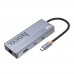 Хаб USB Hoco HB52 Type-C 8-in-1 (HDTV+RJ45-100Mbps+SD/TF+PD+Type-C3.0+USB3.0*2)