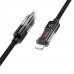 Кабель USB Hoco U116 Transparent PD27W LED Indicator Type-C to Lightning 1.2m