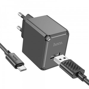Мережевий Зарядний Пристрій Hoco CS11A 1USB 2.1A+USB to Type-C