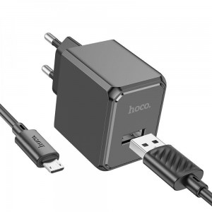 Мережевий Зарядний Пристрій Hoco CS11A 1USB 2.1A+USB to Micro