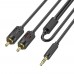 Кабель Aux Hoco UPA28 AUX 3.5 to dual RCA 1.5m