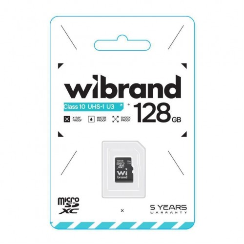Карта Пам'яті Wibrand MicroSDHC 128gb UHS-1 U3 10 Class