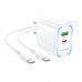 Мережевий Зарядний Пристрій Borofone BA89A 1USB-C/1USB PD/QC 30W+Type-C to Type-C Мережевий Зарядний Пристрій Borofone BA89A 1USB-C/1USB PD/QC 30W+Type-C to Type-C