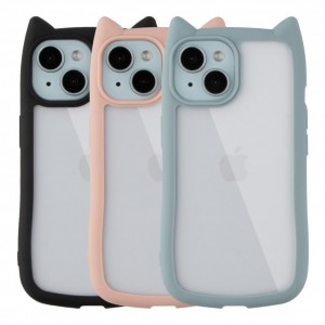 Чохол TPU+PC Cat Ears Case для iPhone 15