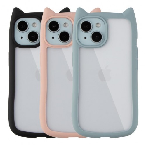Чохол TPU+PC Cat Ears Case для iPhone 15