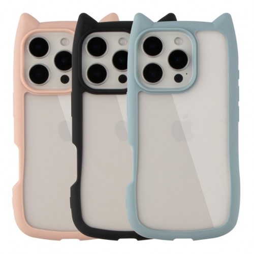 Чохол TPU+PC Cat Ears Case для iPhone 16 Pro