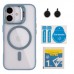 Чохол TPU+PC+Metal Stand Case with MagSafe and Camera Lenses для iPhone 16 Чохол TPU+PC+Metal Stand Case with MagSafe and Camera Lenses для iPhone 16