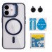 Чохол TPU+PC+Metal Stand Case with MagSafe and Camera Lenses для iPhone 16 Чохол TPU+PC+Metal Stand Case with MagSafe and Camera Lenses для iPhone 16