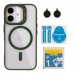 Чохол TPU+PC+Metal Stand Case with MagSafe and Camera Lenses для iPhone 16 Чохол TPU+PC+Metal Stand Case with MagSafe and Camera Lenses для iPhone 16