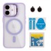 Чохол TPU+PC+Metal Stand Case with MagSafe and Camera Lenses для iPhone 16 Чохол TPU+PC+Metal Stand Case with MagSafe and Camera Lenses для iPhone 16