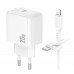 Мережевий Зарядний Пристрій Borofone BAS43A 1USB-C PD/QC 20W+Type-C to Lightning Мережевий Зарядний Пристрій Borofone BAS43A 1USB-C PD/QC 20W+Type-C to Lightning