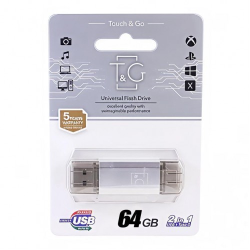 USB Flash Drive 3.0 T&G 64gb USB/Type C 009