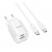 Мережевий Зарядний Пристрій Hoco C149A 1USB/1USB-C PD/QC 30W+Type-C to Type-C
