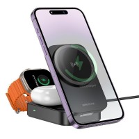 Бездротовий Зарядний Пристрій Borofone BQ38 3-in-1 For iWatch