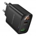 Мережевий Зарядний Пристрій Borofone BA96A 1USB-C/1USB PD/QC 20W Led Display