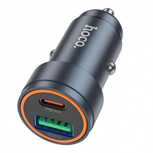 Автомобільний Зарядний Пристрій Hoco Z57A 1USB/1USB-C PD30W/QC3.0+Type-C to Lightning