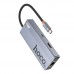Хаб USB Hoco HB51 Type-C 6-in-1 (HDTV+RJ45-100Mbps+PD+USB3.0*3)