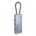 Хаб USB Hoco HB51 Type-C 6-in-1 (HDTV+RJ45-100Mbps+PD+USB3.0*3)