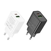 Мережевий Зарядний Пристрій Borofone BA88A 1USB-C/1USB PD/QC 20W Мережевий Зарядний Пристрій Borofone BA88A 1USB-C/1USB PD/QC 20W