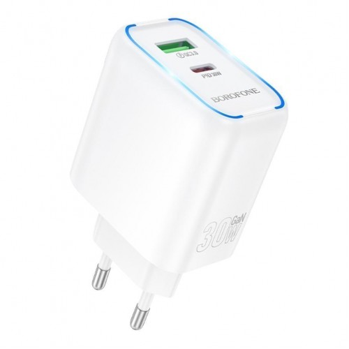 Мережевий Зарядний Пристрій Borofone BA89A 1USB-C/1USB PD/QC 30W