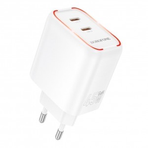 Мережевий Зарядний Пристрій Borofone BA90A 2USB-C PD/QC45W